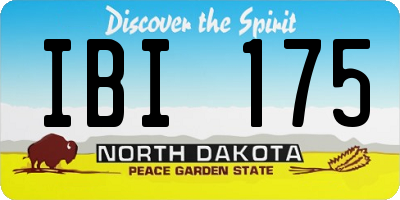 ND license plate IBI175