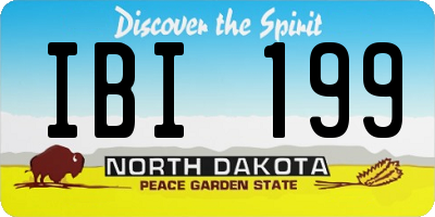 ND license plate IBI199