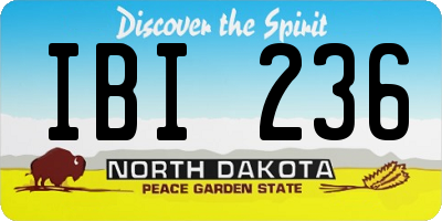 ND license plate IBI236