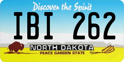 ND license plate IBI262