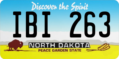 ND license plate IBI263