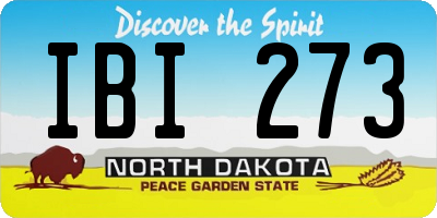 ND license plate IBI273