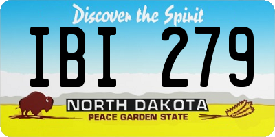 ND license plate IBI279
