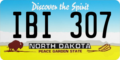 ND license plate IBI307