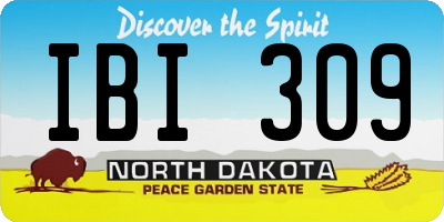ND license plate IBI309