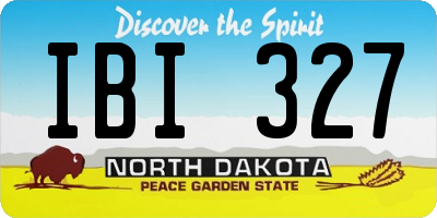 ND license plate IBI327
