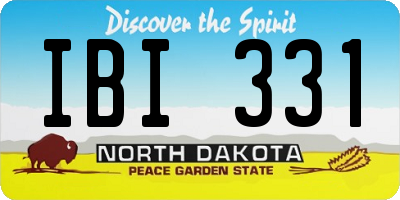 ND license plate IBI331