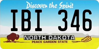 ND license plate IBI346