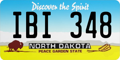 ND license plate IBI348