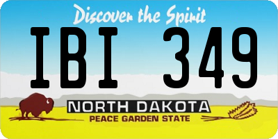 ND license plate IBI349