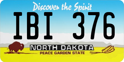 ND license plate IBI376