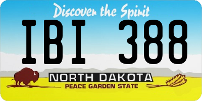 ND license plate IBI388