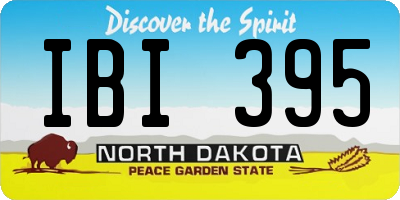 ND license plate IBI395