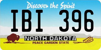 ND license plate IBI396