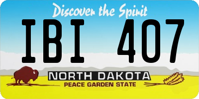 ND license plate IBI407
