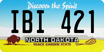 ND license plate IBI421