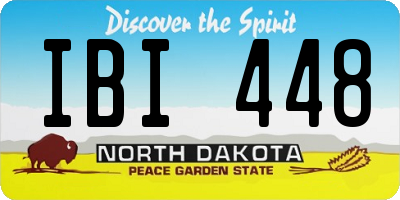ND license plate IBI448