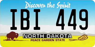 ND license plate IBI449