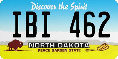 ND license plate IBI462
