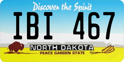 ND license plate IBI467