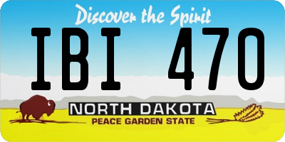 ND license plate IBI470