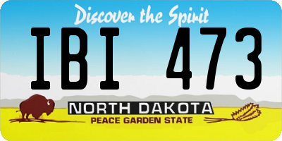 ND license plate IBI473