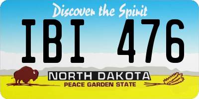ND license plate IBI476