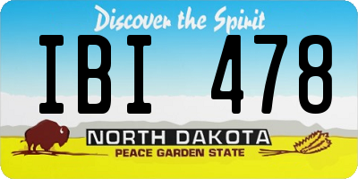 ND license plate IBI478