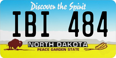 ND license plate IBI484