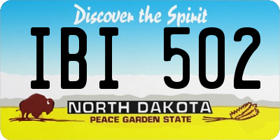 ND license plate IBI502