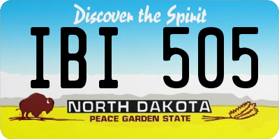 ND license plate IBI505