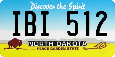 ND license plate IBI512