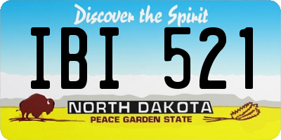 ND license plate IBI521