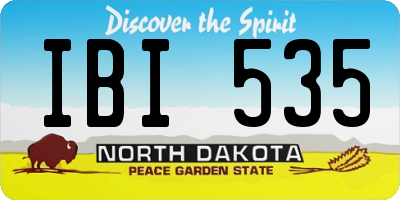ND license plate IBI535