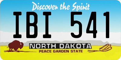ND license plate IBI541