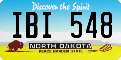 ND license plate IBI548