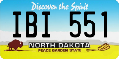 ND license plate IBI551