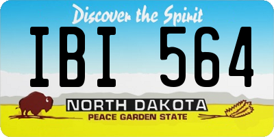 ND license plate IBI564