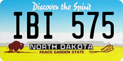 ND license plate IBI575