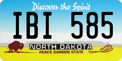 ND license plate IBI585
