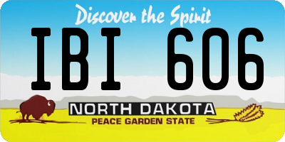 ND license plate IBI606
