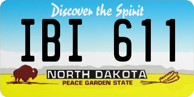 ND license plate IBI611