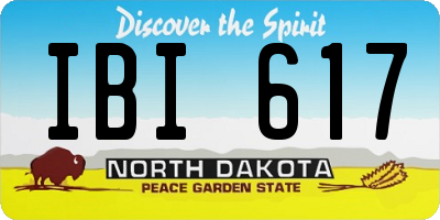 ND license plate IBI617