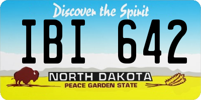ND license plate IBI642