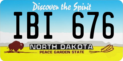 ND license plate IBI676