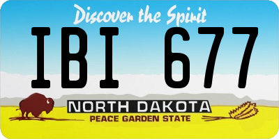 ND license plate IBI677