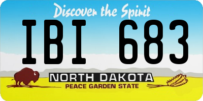 ND license plate IBI683