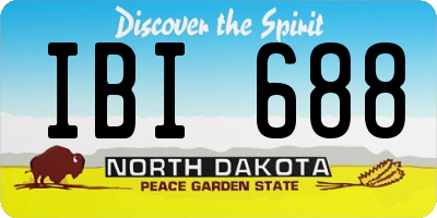 ND license plate IBI688