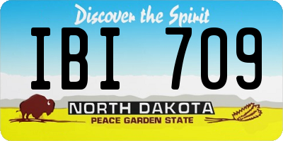 ND license plate IBI709