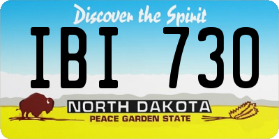 ND license plate IBI730